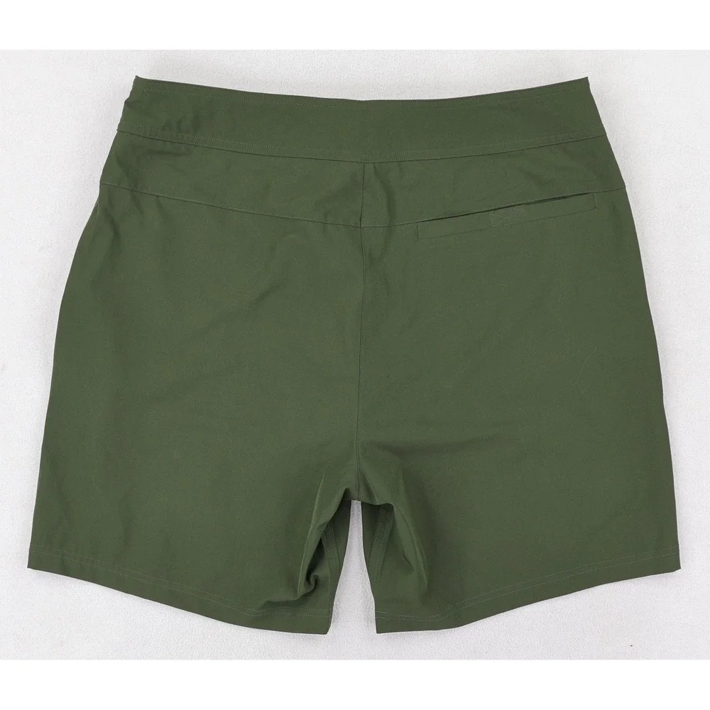 Alo Shorts Mens Large Green Drawstring Athletic Swim Hybrid Board Quick Dry - Picture 2 of 13